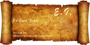 Erőss Ida névjegykártya
