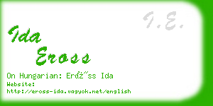 ida eross business card